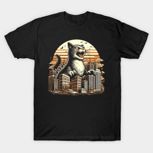 Catzilla - Funny Vintage Design T-Shirt